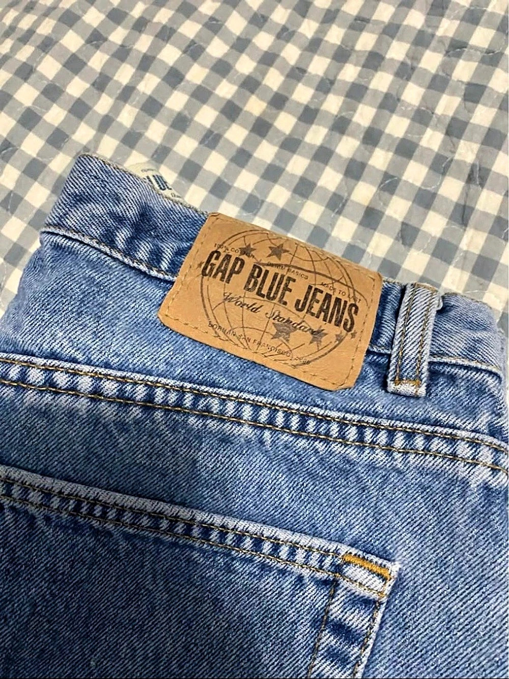Gap Blue Jeans No. 9 Reverse Fit Straight Leg Jeans Blue Women's 9